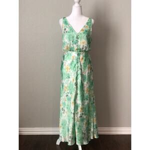 Zara Maxi Sun Dress Women's Medium Floral Green